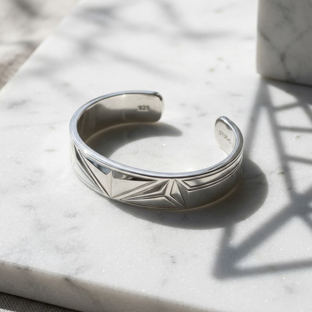 Lumina Sleek Silver Cuff